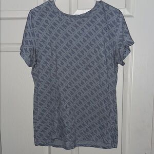 PINK Victoria's Secret Blue Logo Short Sleeve Tee